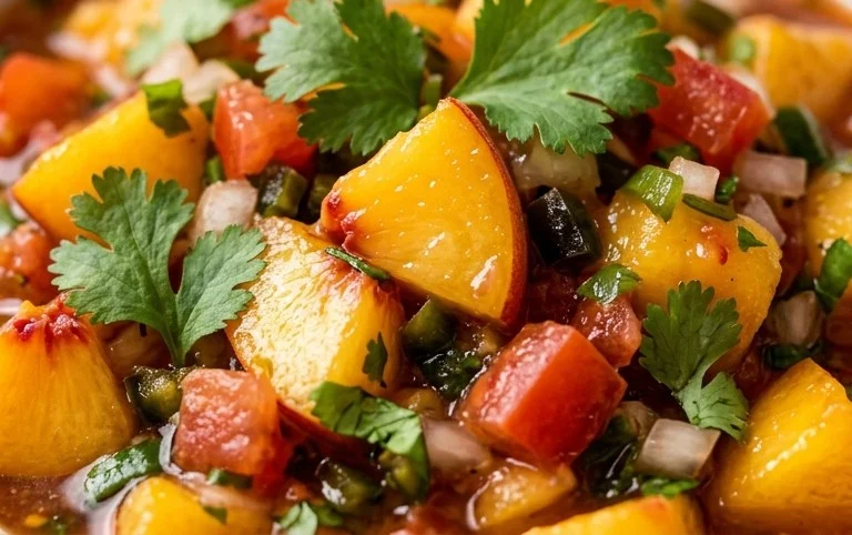 Sweet & Spicy Peach Salsa Canning Recipe