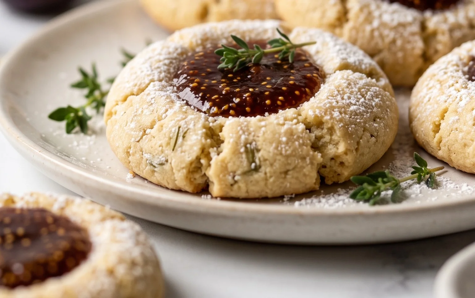 Cardamom Fig Thumbprint Cookies