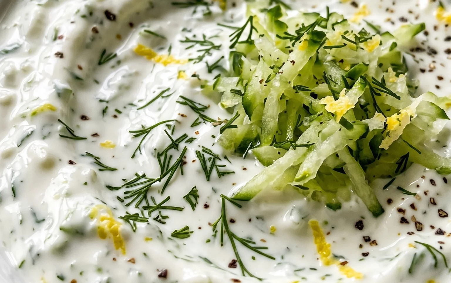 Cucumber Dip with Sour Cream and Dill