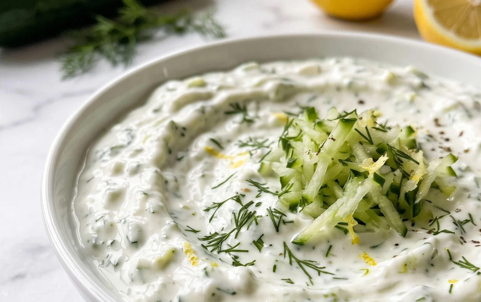 Cucumber Dip with Sour Cream and Dill