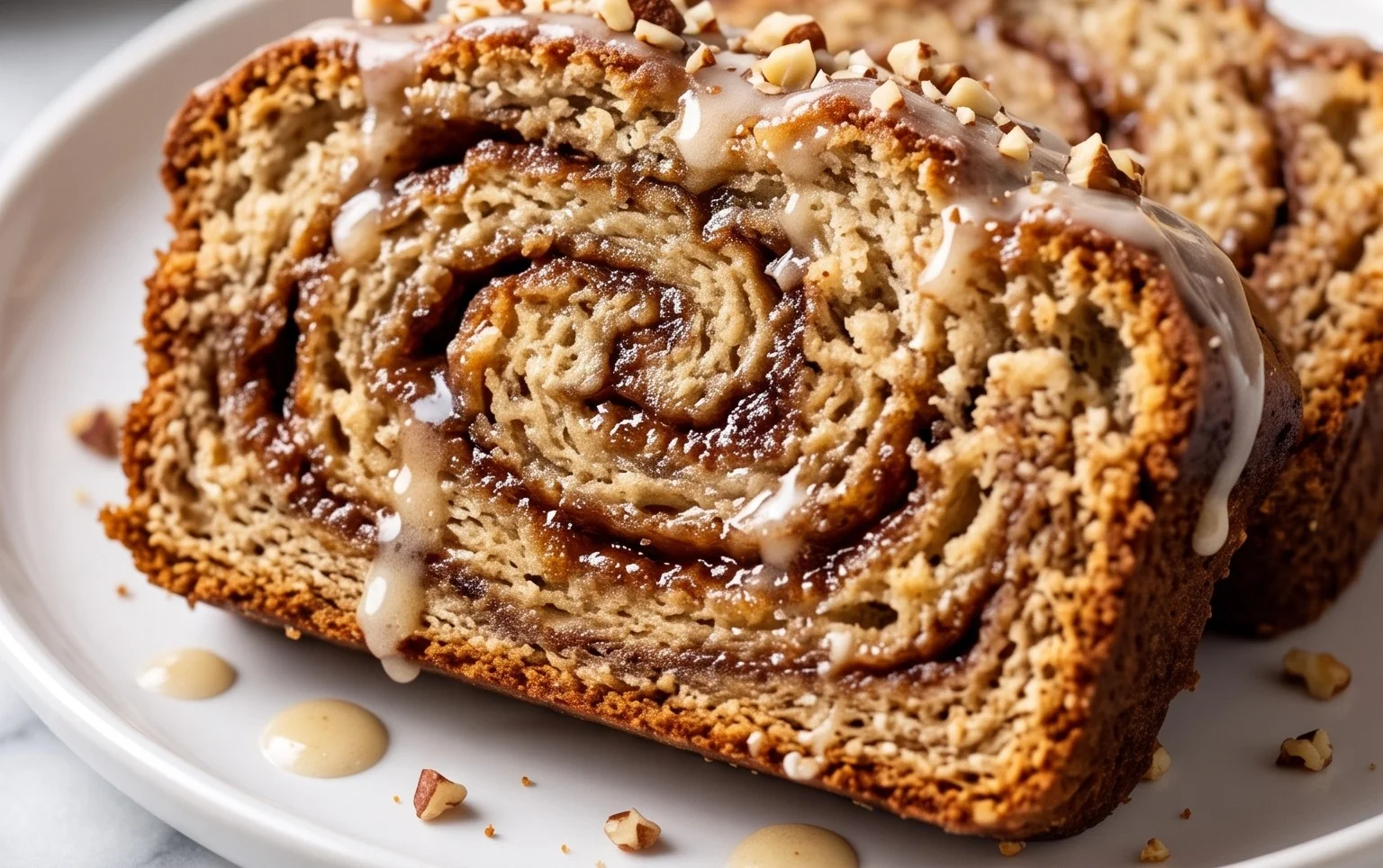 Cinnamon Roll Banana Bread
