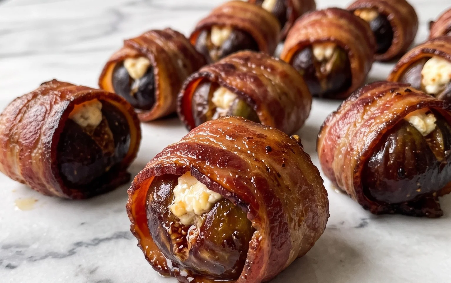 Beef Bacon Wrapped Stuffed Figs