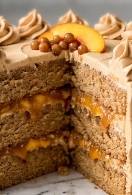 Brown Sugar Layer Cake with Peach Filling