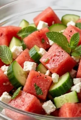 Watermelon Salad with Cucumber and Feta