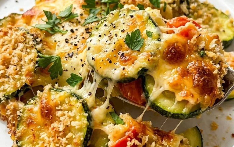 Cheesy Baked Zucchini Casserole