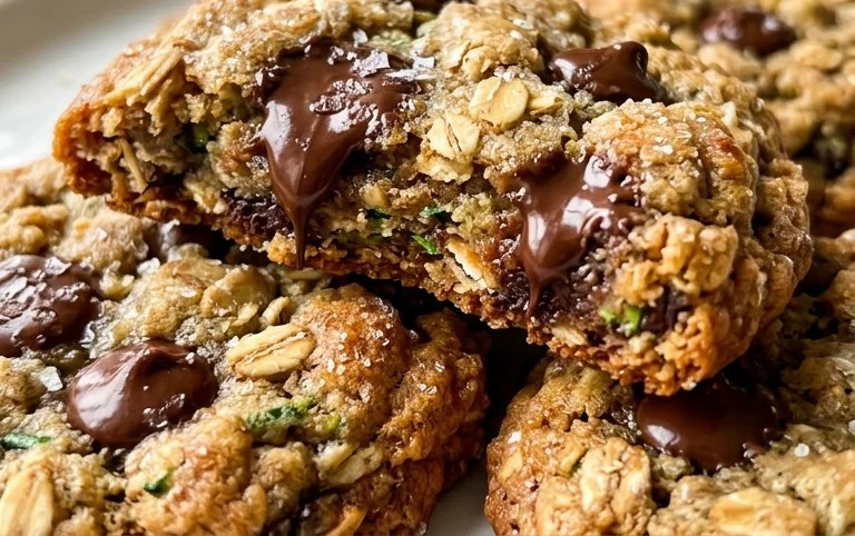 Homemade Zucchini-Oat Chocolate Chip Cookies