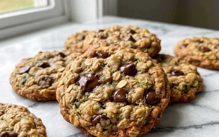 Homemade Zucchini-Oat Chocolate Chip Cookies