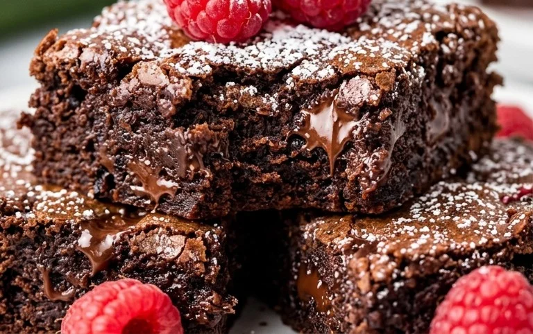 Fudgy Dark Chocolate Zucchini Brownies Recipe