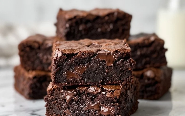 Fudgy Dark Chocolate Zucchini Brownies