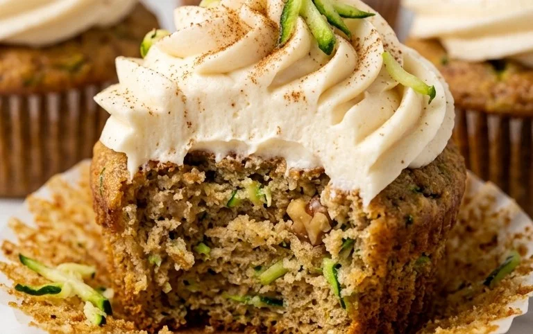 Zucchini Cupcakes with Cream Cheese Frosting
