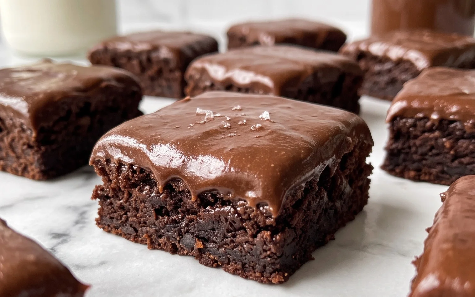 Zucchini Brownies with 1 minute Frosting!