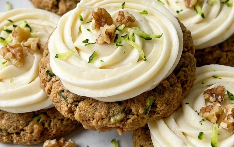 Zucchini Cookies with Cream Cheese Frosting