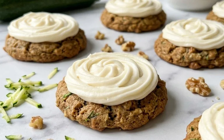 Zucchini Cookies with Cream Cheese Frosting