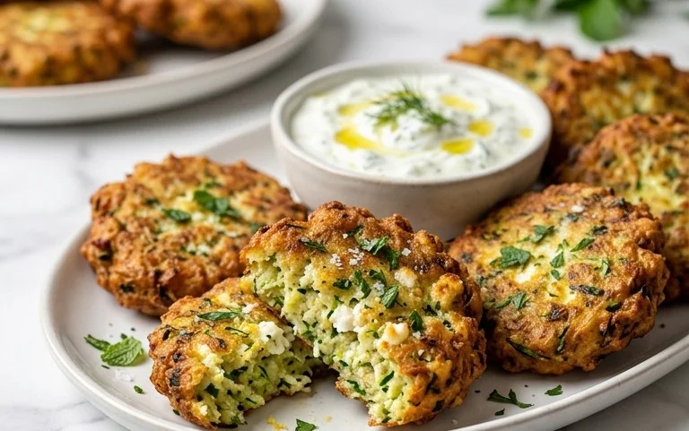 Kolokithokeftedes (Greek Zucchini Fritters)